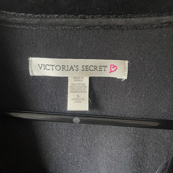 Vintage Victoria's Secret Black Velvet Drawstring Full Zip Cinch Waist Jacket Sm - Picture 3 of 4